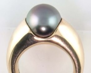 South sea black pearl ring