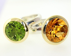 Peridot and citirne rings 