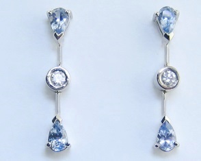 Drop Ceylon sapphire earrings