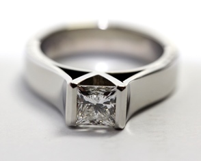 Princess cut diamond band