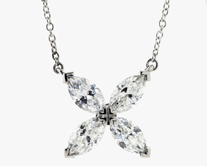 Marquise cut diamond pendant