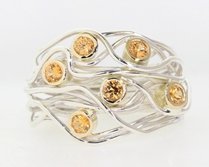 Citrine nest ring