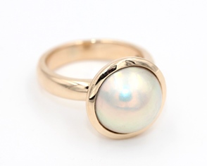 Mabe pearl ring
