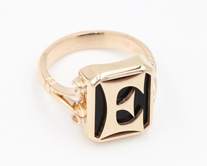 Onyx Inital Ring 