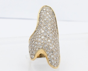 Diamond wave ring