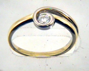 Yellow And White Gold Koru Ring 