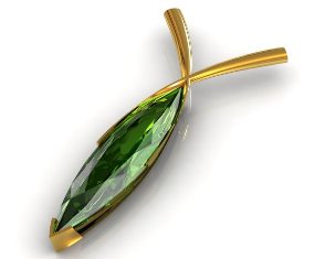 Marquise tourmaline pendant