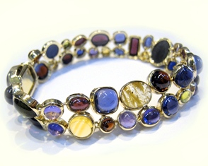 Coloured gem bracelet 